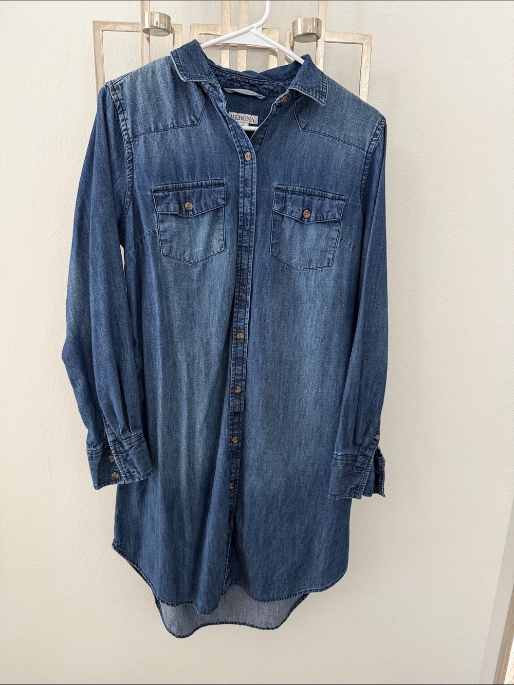 Merona Dark Blue Denim Shirt Dress